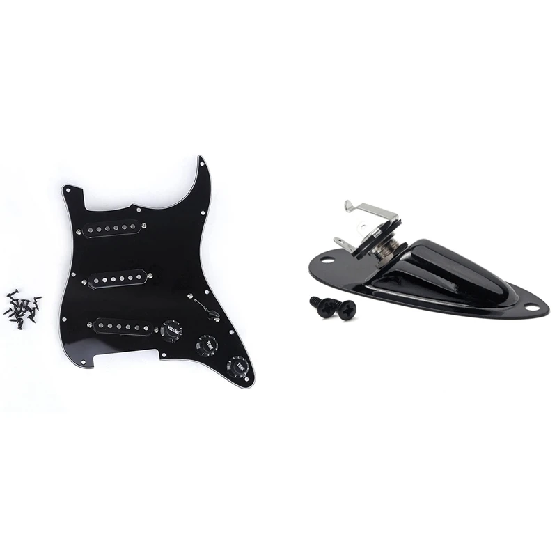Boat Guitar Jack Plate Pickup 1/4 Output Input Jack Socket & Pickup Loaded Prewired Scratch Plate 11 Holes 3Ply
Boat Guitar Jack Plate Pickup 1/4 Output Input Jack Socket & Pickup Loaded Prewired Scratch Plate 11 Holes 3Ply