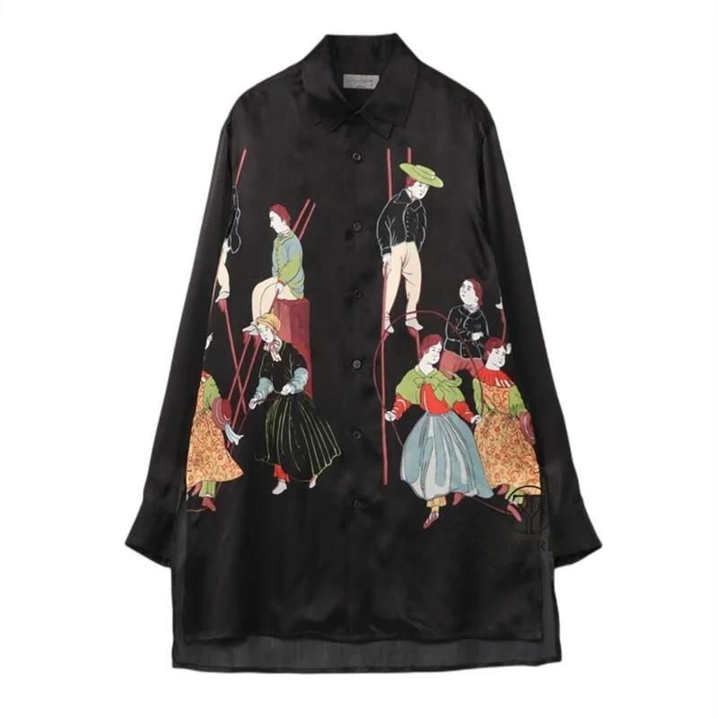 Yohji Yamamoto Y-3 2024 Summer Male Long Sleeve Shirt Y3 Deer Singing Hall Silk Pattern For Men's and Women's Loose Large Tops
Yohji Yamamoto Y-3 2024 Summer Male Long Sleeve Shirt Y3 Deer Singing Hall Silk Pattern For Men's and Women's Loose Large Tops