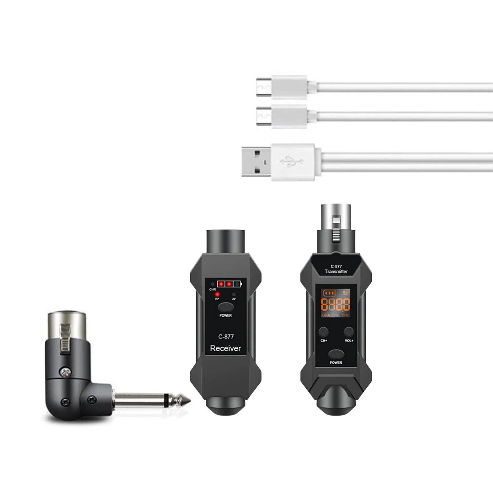 2.4 GHz Wireless Microphone System XLR Transmitter And Receiver Designed For Dynamic Mic Wireless Microphone Adapter With Less D
2.4 GHz Wireless Microphone System XLR Transmitter And Receiver Designed For Dynamic Mic Wireless Microphone Adapter With Less D