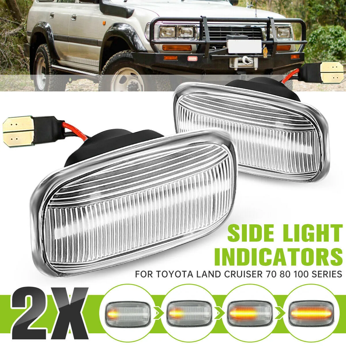2 шт. для Toyota Land Cruiser 70, 80, 100 серии, Боковые указатели, ретрансляторы светильник ные фонари янтарного света, прочные автомобильные лампы
2 шт. для Toyota Land Cruiser 70, 80, 100 серии, Боковые указатели, ретрансляторы светильник ные фонари янтарного света, прочные автомобильные лампы