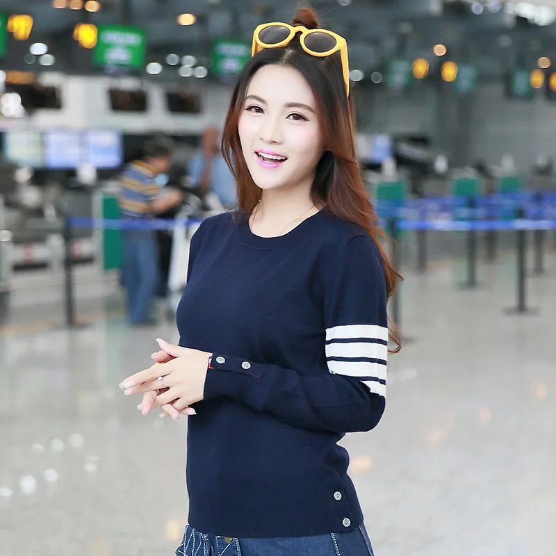 Lafarvie Brand New High Quality Women's Sweater Jacquard Pullover Female Tops Lady's O-Neck Outwear Soft Long Sleeve Bottoming
Lafarvie Brand New High Quality Women's Sweater Jacquard Pullover Female Tops Lady's O-Neck Outwear Soft Long Sleeve Bottoming