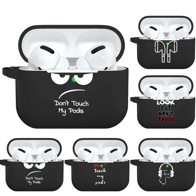 Silicone Etui for Apple Airpods 1 2 Cases Coque Slogan Simple Text Dont touch Airpods Earphone Cover for AirPods Pro Fundas Bags
Silicone Etui for Apple Airpods 1 2 Cases Coque Slogan Simple Text Dont touch Airpods Earphone Cover for AirPods Pro Fundas Bags