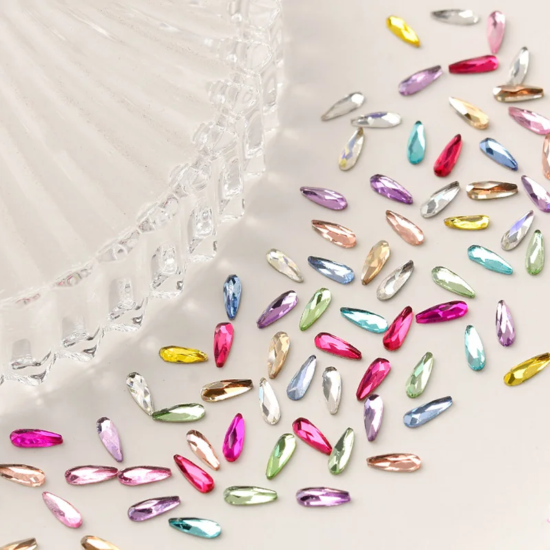 100pcs Pear Drop Nails Rhinestone Different Colors Flatback Nail Charms Strass Glass Manicure Tips Nail Art Accessories
100pcs Pear Drop Nails Rhinestone Different Colors Flatback Nail Charms Strass Glass Manicure Tips Nail Art Accessories