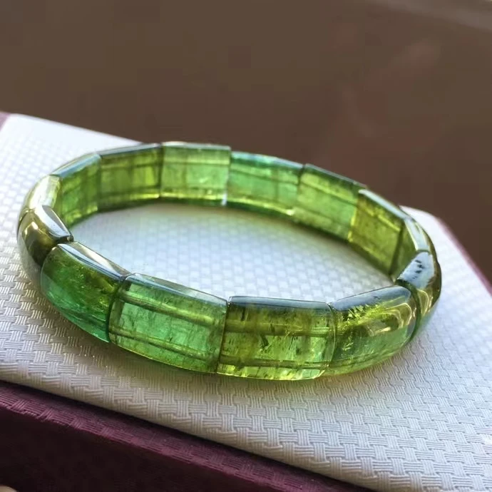 Natural Green Tourmaline Bracelet Clear Rectangle Beads 11.5/16/6mm Candy Green Tourmaline Women Men Crystal Jewelry AAAAAAA
Natural Green Tourmaline Bracelet Clear Rectangle Beads 11.5/16/6mm Candy Green Tourmaline Women Men Crystal Jewelry AAAAAAA