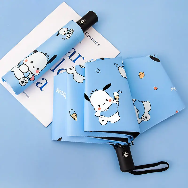 Pochacco Kawaii Anime Sanrio Fully Automatic Umbrella Cute Cartoon Summer Sunny Rainy Dual-Use Folding Sunshade Girls Toys
Pochacco Kawaii Anime Sanrio Fully Automatic Umbrella Cute Cartoon Summer Sunny Rainy Dual-Use Folding Sunshade Girls Toys