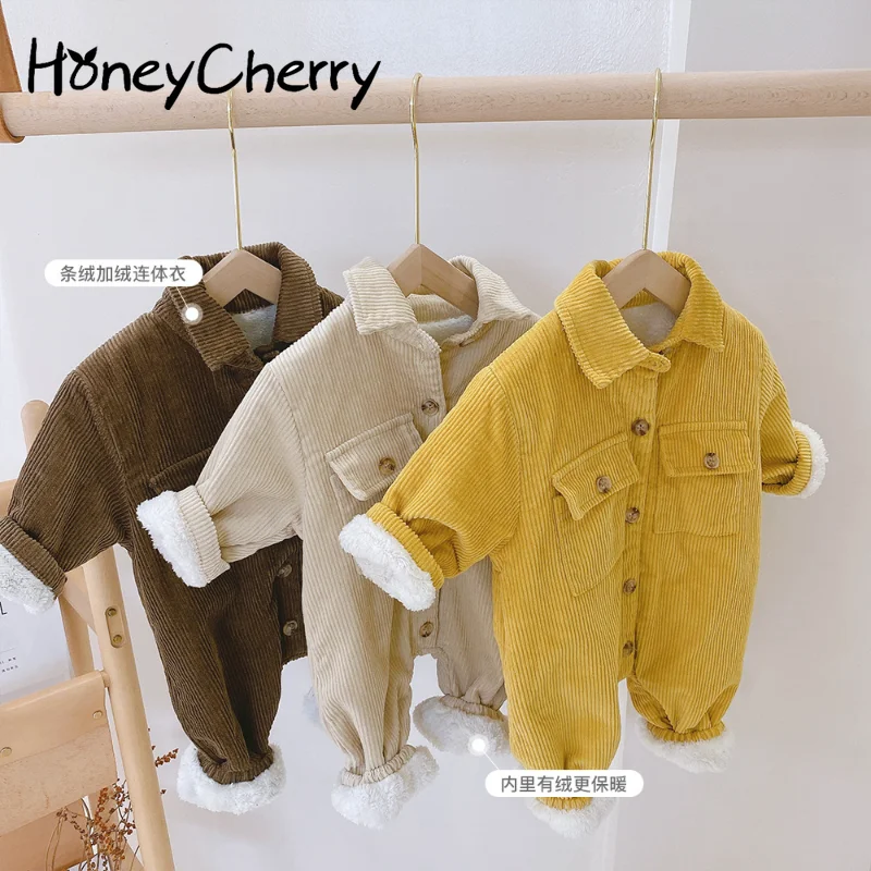 Комбинезон с бархатной подкладкой HoneyCherry Plus, зимняя одежда для мальчиков и девочек, теплый вельветовый комбинезон, цельный комбинезон
Комбинезон с бархатной подкладкой HoneyCherry Plus, зимняя одежда для мальчиков и девочек, теплый вельветовый комбинезон, цельный комбинезон