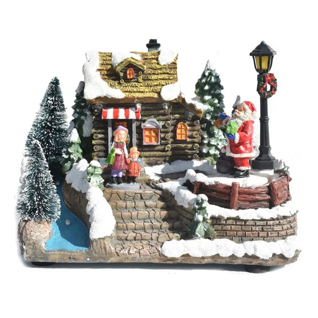 Christmas Resin Crafts Christmas Village Luminous Music Small House Snowman Tree LED Lights Holiday Gift Home Decor Ornaments
Christmas Resin Crafts Christmas Village Luminous Music Small House Snowman Tree LED Lights Holiday Gift Home Decor Ornaments