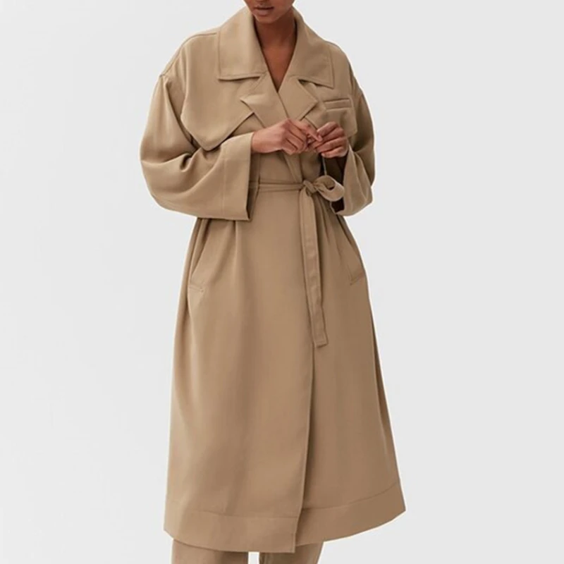 Women's Draped Trench Coat Sashes Lace-Up Long Sleeve Turn-Down Collar Ladies Windbreaker 2022 new
Women's Draped Trench Coat Sashes Lace-Up Long Sleeve Turn-Down Collar Ladies Windbreaker 2022 new