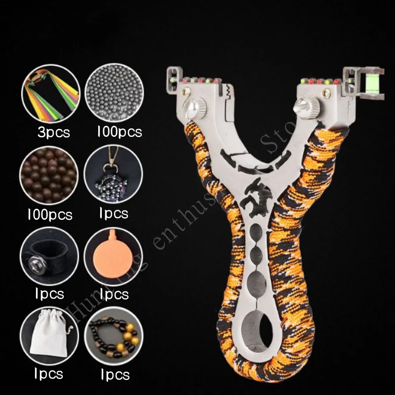 High Strength Stainless Steel Slingshot Rubber Band Quick Pressed Precision Slingshot Outdoor Hunting Shooting
High Strength Stainless Steel Slingshot Rubber Band Quick Pressed Precision Slingshot Outdoor Hunting Shooting