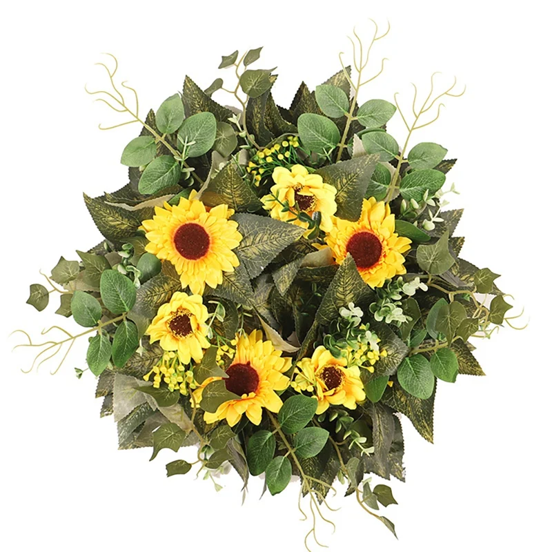 Artificial Sunflower Wreath With Eucalyptus Spring Wreath For Front Door Wall Window Wedding Party Farmhouse Home Decor
Artificial Sunflower Wreath With Eucalyptus Spring Wreath For Front Door Wall Window Wedding Party Farmhouse Home Decor