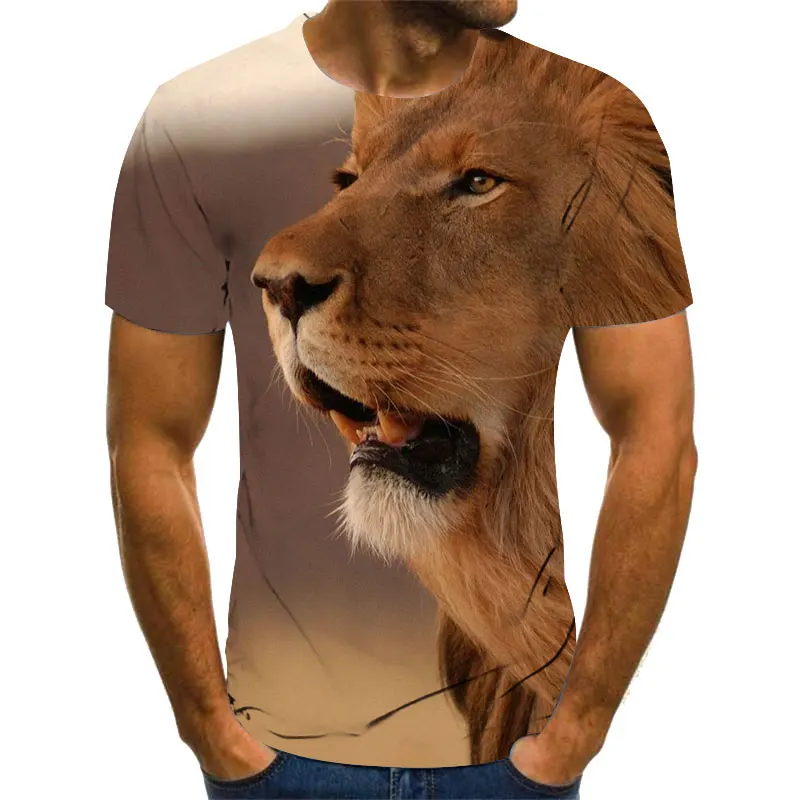 New Summer Men's T-Shirt Animal Lion 3D Printing T-Shirt Casual Sports Tee Round Neck Short Sleeve Tee Men Oversized Clothes
New Summer Men's T-Shirt Animal Lion 3D Printing T-Shirt Casual Sports Tee Round Neck Short Sleeve Tee Men Oversized Clothes