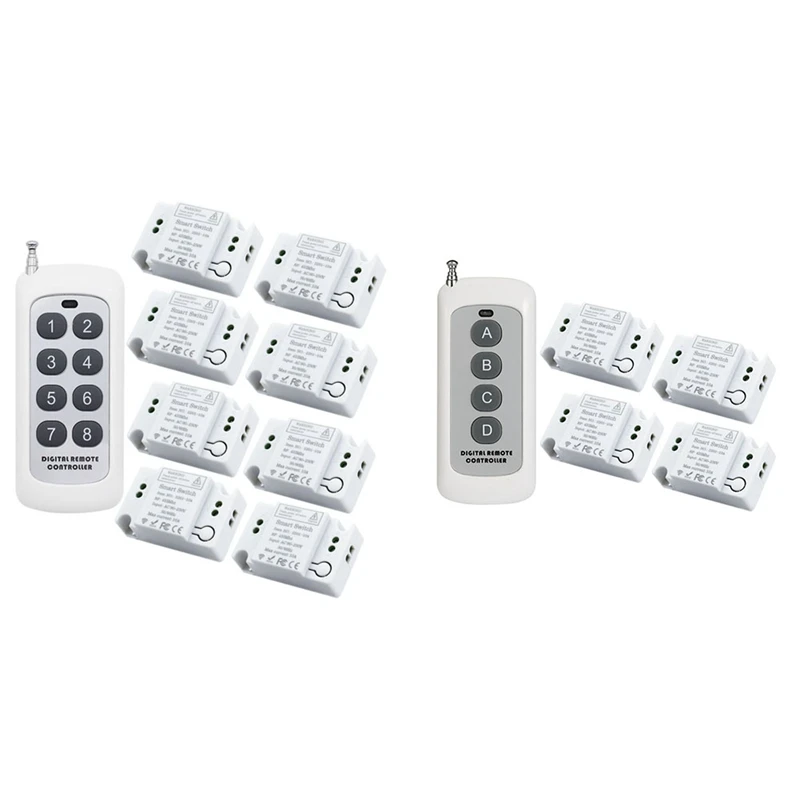 High Power Wireless Remote Control Switch AC110V 220V 10A 433Mhz Remote Control Transmitter For LED Light
High Power Wireless Remote Control Switch AC110V 220V 10A 433Mhz Remote Control Transmitter For LED Light