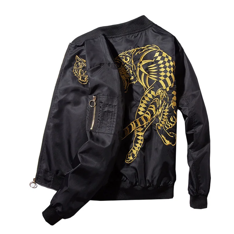High Street Bomber Jackets Men Embroidery Golden&White Tiger MA1 Pilot Baseball Jacket Male Air Force Motorcycle Coat 2023
High Street Bomber Jackets Men Embroidery Golden&White Tiger MA1 Pilot Baseball Jacket Male Air Force Motorcycle Coat 2023