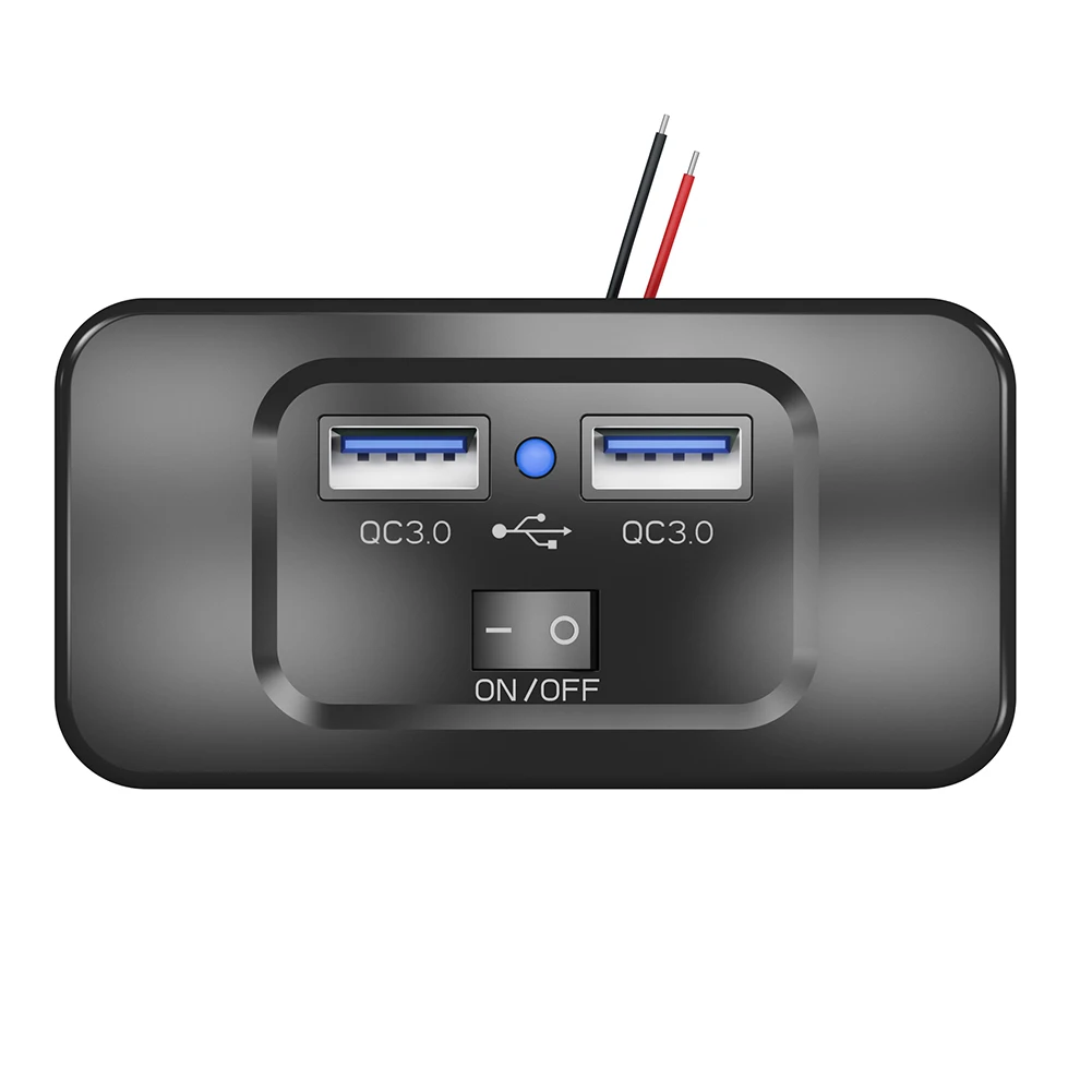 12V-24V QC 3.0 Dual USB Car Fast Charger Socket Power Adapter USB Outlet Panel Mount For Bus Boat RV Truck Caravan
12V-24V QC 3.0 Dual USB Car Fast Charger Socket Power Adapter USB Outlet Panel Mount For Bus Boat RV Truck Caravan