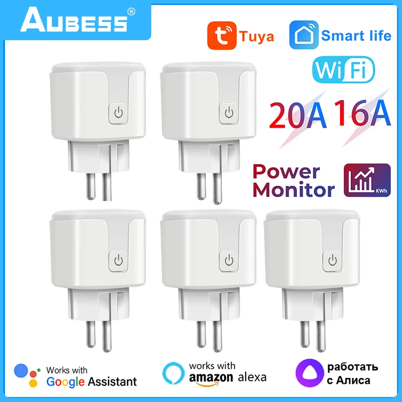 Tuya 16A/20A WIFI Smart Socket Wireless Remote Control EU Plug Voice Control Power Monitor Electrical Sockets Alexa Google Alice
Tuya 16A/20A WIFI Smart Socket Wireless Remote Control EU Plug Voice Control Power Monitor Electrical Sockets Alexa Google Alice