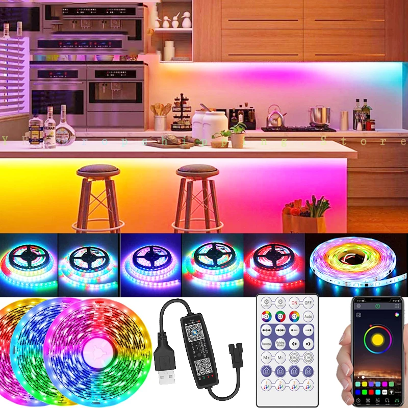 LED Strip Light WS2812B 1M-20M RGB 5050 DC 5V USB String Flexible Lamp Tape Bluetooth Control TV Backlight Home Party Decoration
LED Strip Light WS2812B 1M-20M RGB 5050 DC 5V USB String Flexible Lamp Tape Bluetooth Control TV Backlight Home Party Decoration