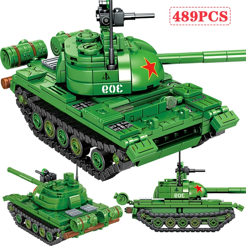 489Pcs Military WW2 Main Medium Tank Car Building Blocks City Police Army Weapon Truck Crawler Vehicle Bricks Toys For Kids Gift
489Pcs Military WW2 Main Medium Tank Car Building Blocks City Police Army Weapon Truck Crawler Vehicle Bricks Toys For Kids Gift