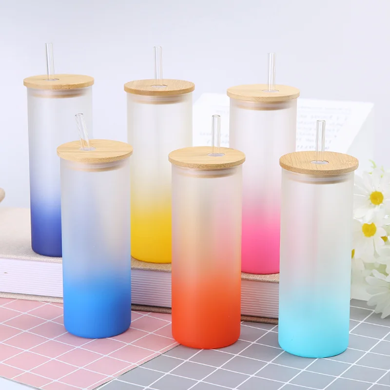 High Straight Glass Gradient Color Level Gradient Body Cup Ins Small Straw Juice Coffee Cups Wine Bamboo Lid Blank Mug Cocina
High Straight Glass Gradient Color Level Gradient Body Cup Ins Small Straw Juice Coffee Cups Wine Bamboo Lid Blank Mug Cocina
