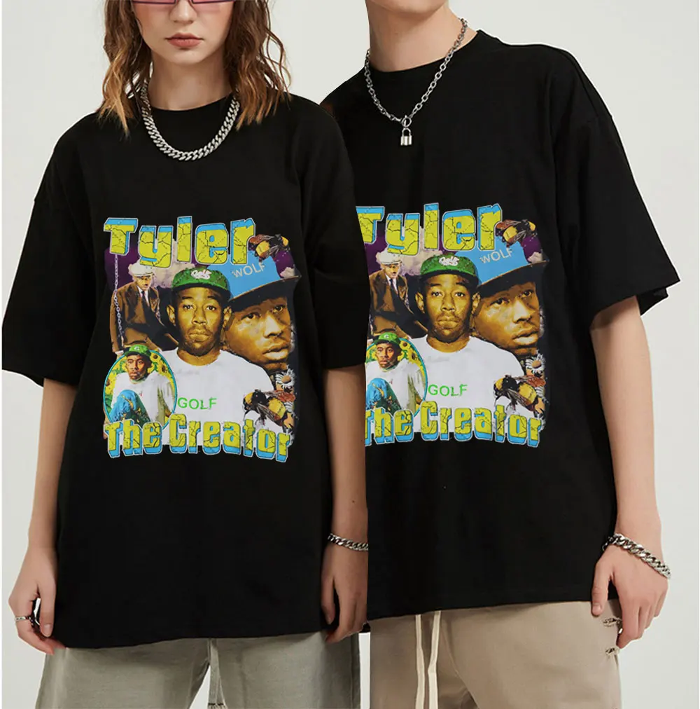 Oversized Men's T-shirt Tyler The Creator Rap Singer Graphic Print T Shirt Men Unisex Tshirt Hip Hop T-shirt Streetwear Tops
Oversized Men's T-shirt Tyler The Creator Rap Singer Graphic Print T Shirt Men Unisex Tshirt Hip Hop T-shirt Streetwear Tops