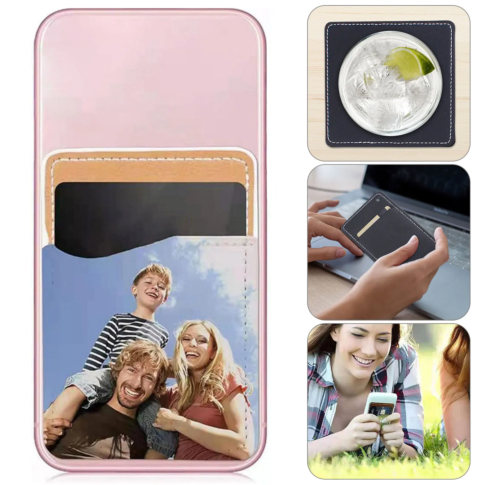 Sublimation Blanks Phone Wallet - PU Leather Card Holder For Back Of Phone Stick On forIphone Android DIY Blanks
Sublimation Blanks Phone Wallet - PU Leather Card Holder For Back Of Phone Stick On forIphone Android DIY Blanks