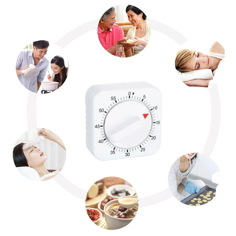 37MD Wind Up Timer 1hr/60min Alarm Mechanical Timer Square Kitchen Timer Manual Timer Mechanical Reminder Food Preparation 
37MD Wind Up Timer 1hr/60min Alarm Mechanical Timer Square Kitchen Timer Manual Timer Mechanical Reminder Food Preparation