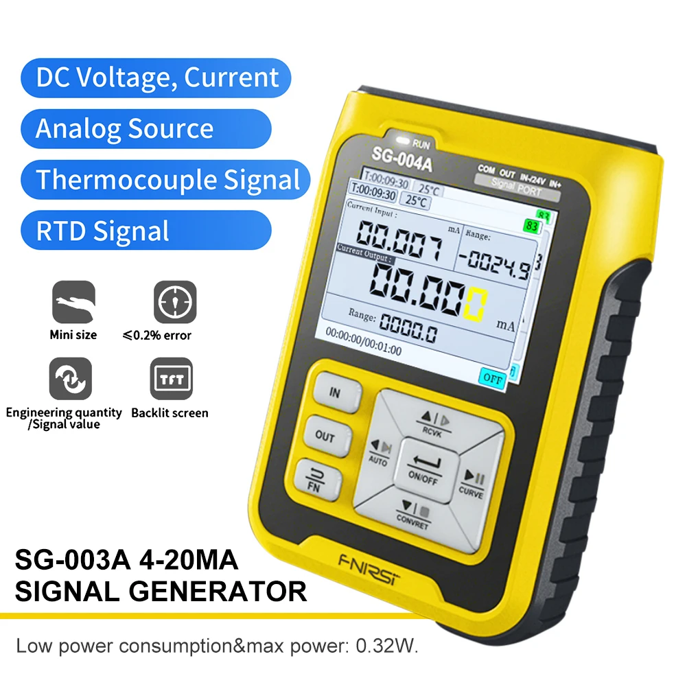 2022 New SG-004 Signal Generator 0-24V 4-20mA Analogs Voltage Current Thermocouple Resistance Color Screen Process Calibrator
2022 New SG-004 Signal Generator 0-24V 4-20mA Analogs Voltage Current Thermocouple Resistance Color Screen Process Calibrator