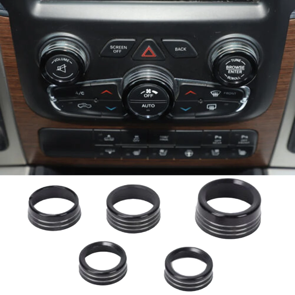 5pcs Headlight/Center Console Switch Knob Trim Ring High-Quality Aluminum Alloy For Dodge RAM 1500 2013-17 Black Accessory
5pcs Headlight/Center Console Switch Knob Trim Ring High-Quality Aluminum Alloy For Dodge RAM 1500 2013-17 Black Accessory