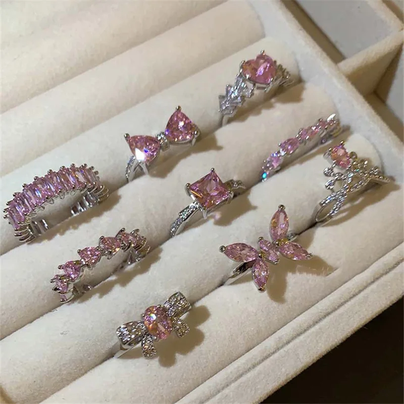 2023 New Korean Fashion Elegant Pink Ring Exquisite Simple Love Bow Open Ring Women's Jewelry
2023 New Korean Fashion Elegant Pink Ring Exquisite Simple Love Bow Open Ring Women's Jewelry