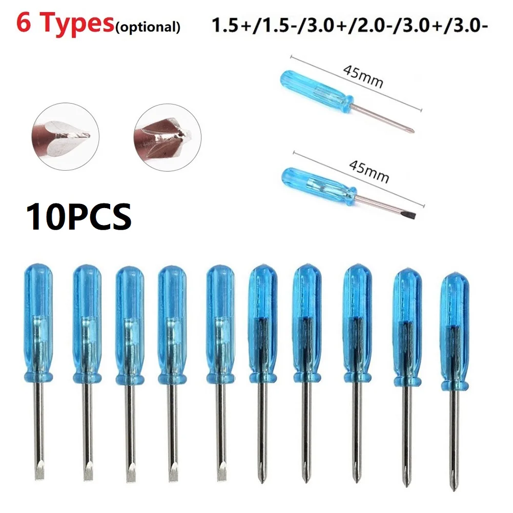 10pcs 45mm Mini Flat-blade Slotted Cross Screwdriver For X-box 360 Mobile Phone Laptop Wireless Controller Repair Open Hand Tool
10pcs 45mm Mini Flat-blade Slotted Cross Screwdriver For X-box 360 Mobile Phone Laptop Wireless Controller Repair Open Hand Tool