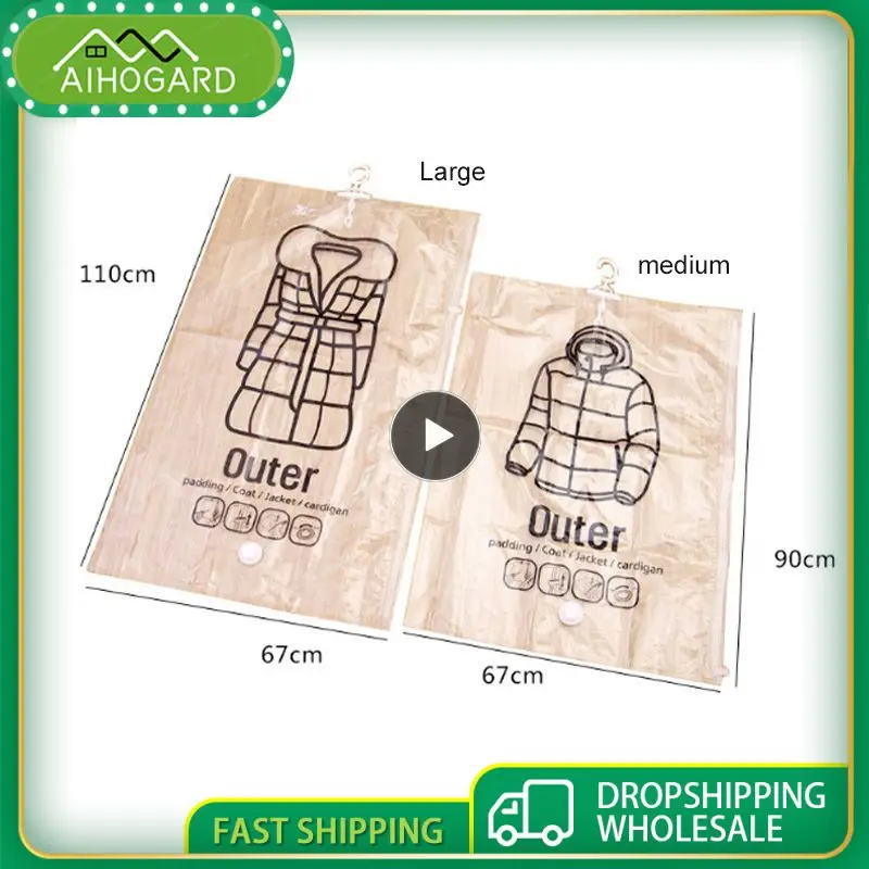 Closet Hanging Organizer Vacuum Bag For Clothes Compression Bag With Hanger Space Saving Sealed Bags Wardrobe Dustproof Bag
Closet Hanging Organizer Vacuum Bag For Clothes Compression Bag With Hanger Space Saving Sealed Bags Wardrobe Dustproof Bag