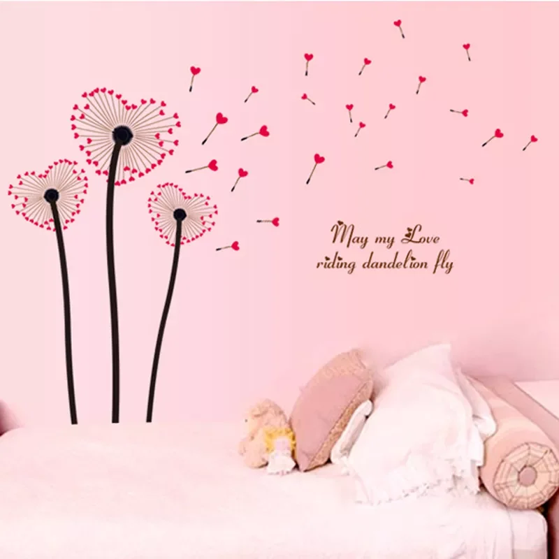 NEW2022 Romance Love dandelion wall stickers for home decoration Living room bedroom background wallpaper PVC poster stickers
NEW2022 Romance Love dandelion wall stickers for home decoration Living room bedroom background wallpaper PVC poster stickers