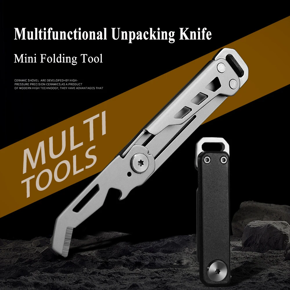 

Keychain Multitool Knife Gadgets Hand Emergency Box Pocket Multipurpose Cutter Tools Knife Survival Camping Folding