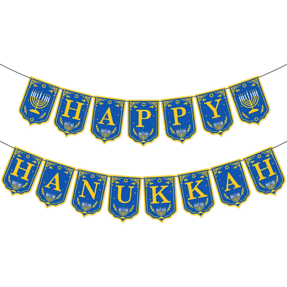 Hanukkah Banner Party Flag Happy Decorations Festival String Supplies Banners Hanging Bunting Birthday Menorah Decorative Letter 
Hanukkah Banner Party Flag Happy Decorations Festival String Supplies Banners Hanging Bunting Birthday Menorah Decorative Letter