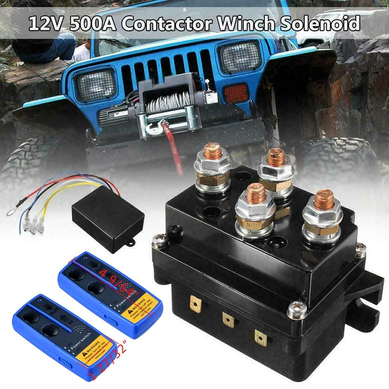 Universal 12V 500A Winch Remote Contactor Winch Control Solenoid Relay Twin Wireless Remote Recovery Car Accessories
Universal 12V 500A Winch Remote Contactor Winch Control Solenoid Relay Twin Wireless Remote Recovery Car Accessories