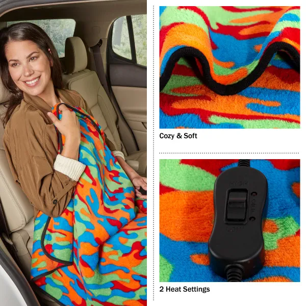 Heated Blanket - Ultra Soft Fleece Throw Powered by 12V Auxiliary Power Outlet for Travel or Camping - Winter Car Accessories by
Heated Blanket - Ultra Soft Fleece Throw Powered by 12V Auxiliary Power Outlet for Travel or Camping - Winter Car Accessories by