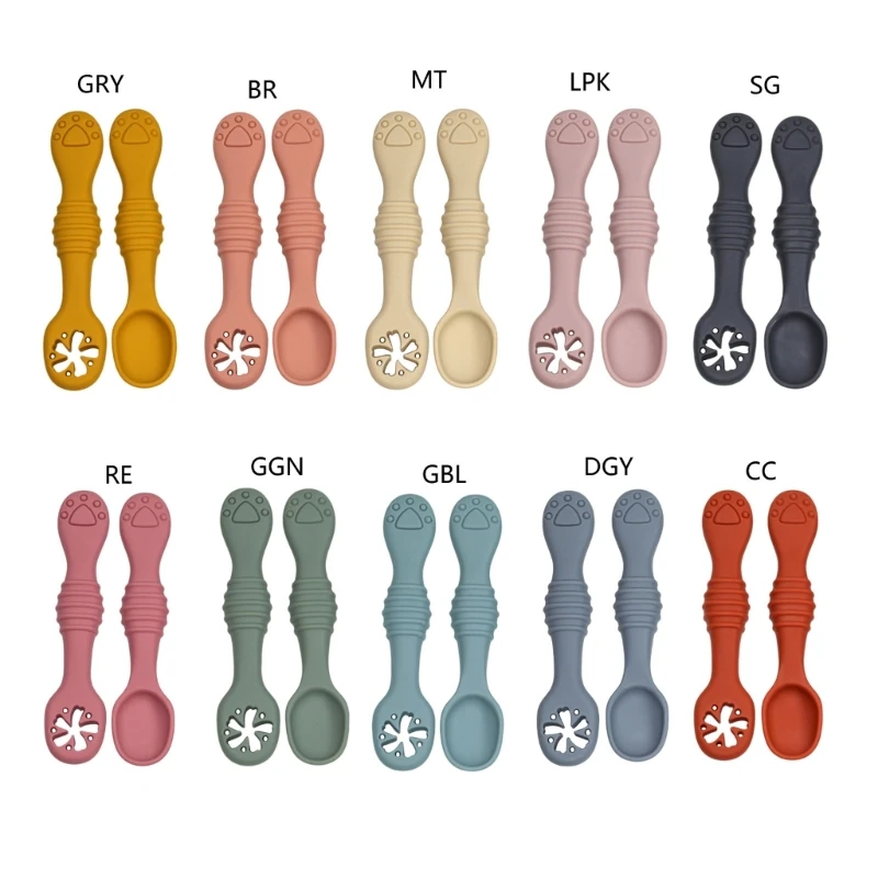 2Pcs Toddler Silicone Cutlery Baby Self-Feeding Training Spoon Eating Practice Solid Food Feeding Spoon Kitchen Utensil
2Pcs Toddler Silicone Cutlery Baby Self-Feeding Training Spoon Eating Practice Solid Food Feeding Spoon Kitchen Utensil