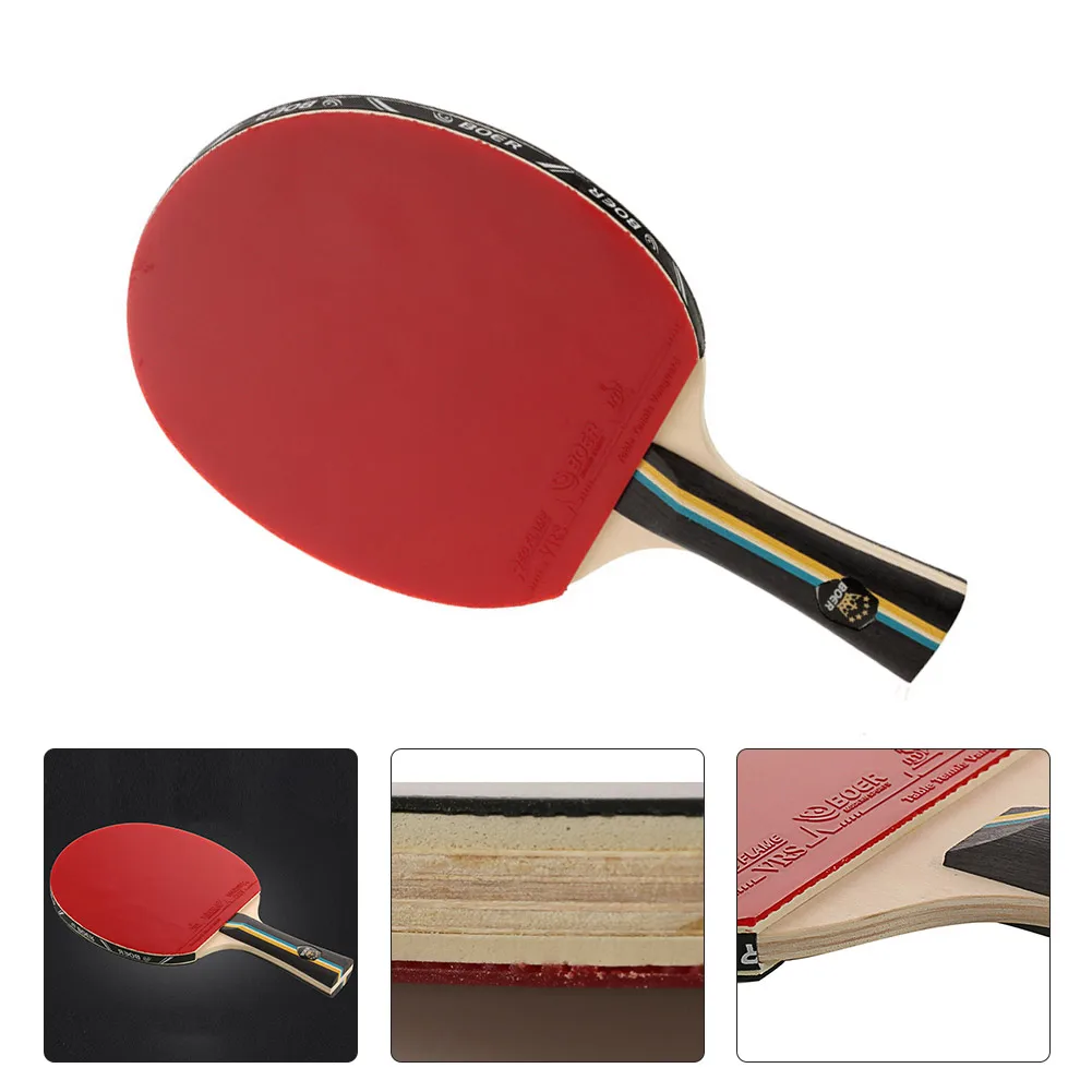 Strong Spin Table Tennis Racket 7 Ply Wood Ping Pong Bat Paddle Long Handl 2star Offensive Bottom Plate For All-round Type
Strong Spin Table Tennis Racket 7 Ply Wood Ping Pong Bat Paddle Long Handl 2star Offensive Bottom Plate For All-round Type