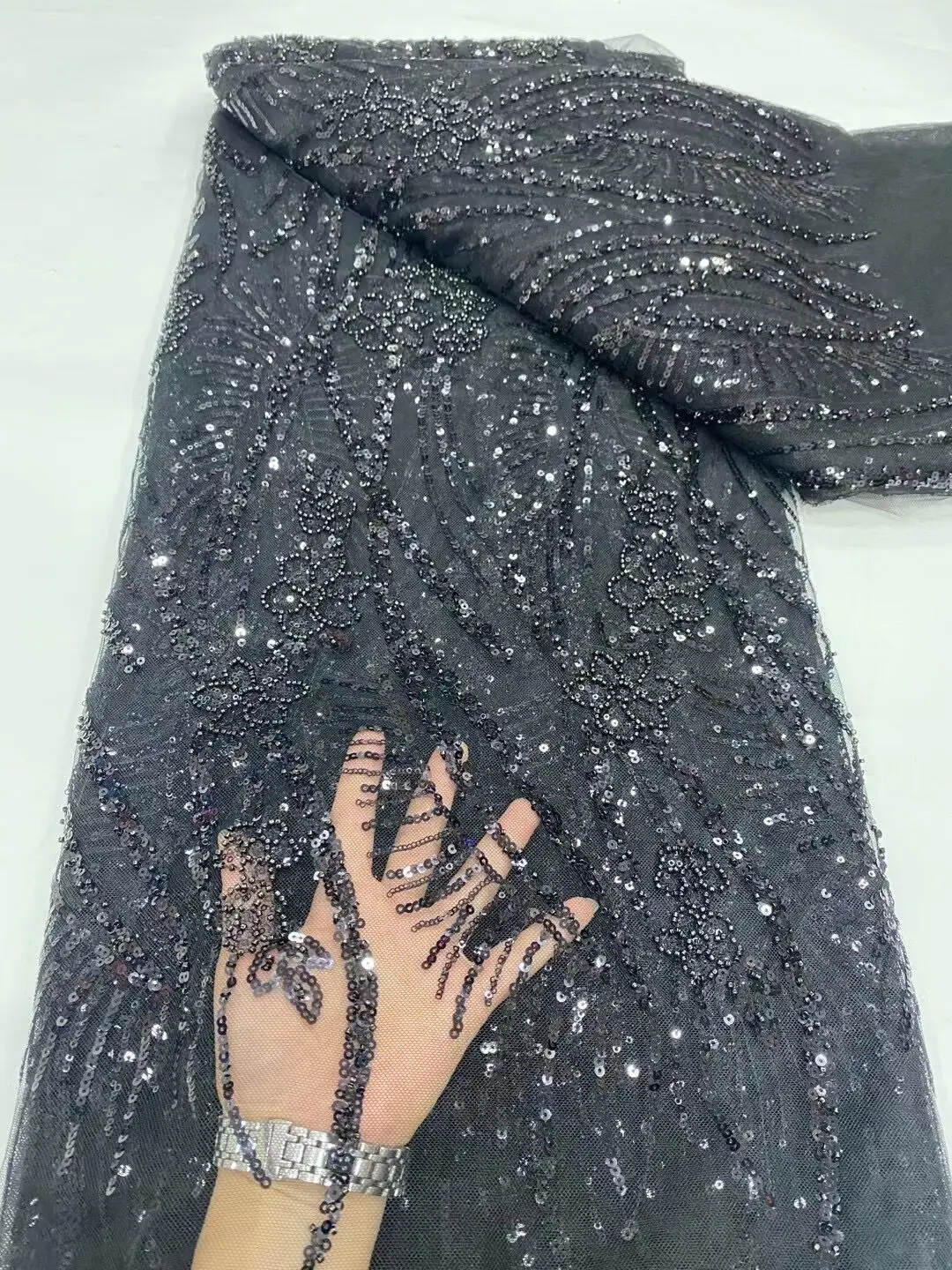 New 5 yard sequin brocade jacquard Fabric African Lace 2023 High quality Nigerian wedding fabric Seamstress Wedding party DP0030
New 5 yard sequin brocade jacquard Fabric African Lace 2023 High quality Nigerian wedding fabric Seamstress Wedding party DP0030