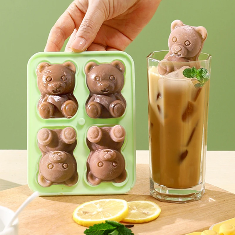 3D Little Teddy Bear Ice Cube Molds 4 Grid Silicone Ice Maker Chocolate Marmalade Whiskey Ice Tray
3D Little Teddy Bear Ice Cube Molds 4 Grid Silicone Ice Maker Chocolate Marmalade Whiskey Ice Tray