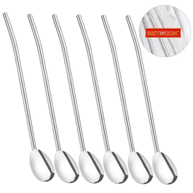 6Pcs Straws Spoon Metal Straw Reusable Stainless Steel Drinking Spoons Oil Pipe Burnercocktail Child Silver Glass Slush Pennis
6Pcs Straws Spoon Metal Straw Reusable Stainless Steel Drinking Spoons Oil Pipe Burnercocktail Child Silver Glass Slush Pennis