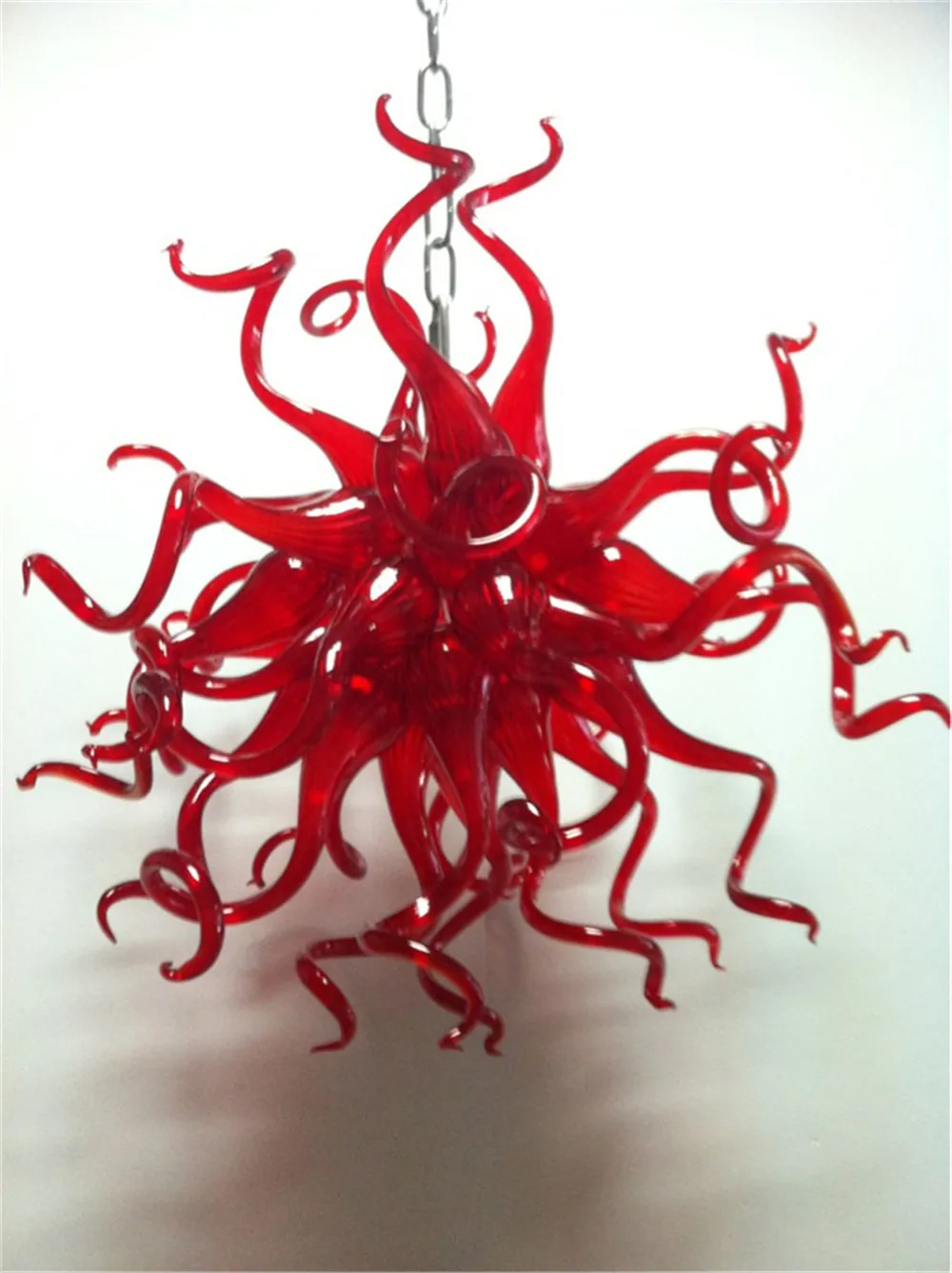 100% Hand Blown Red Murano Glass Chandelier Italian Dale Chihuly Style Pendant Lights
100% Hand Blown Red Murano Glass Chandelier Italian Dale Chihuly Style Pendant Lights
