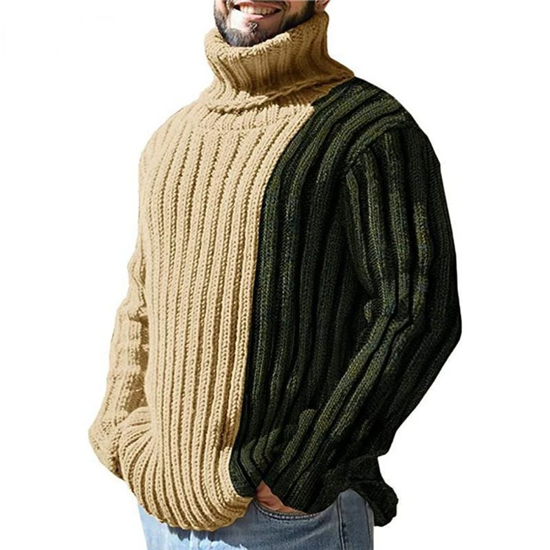 2022 Men's Autumn Winter New Contrast Color Sweater Fashion Casual Long Sleeve High Collar Trendy Knitted Pullovers
2022 Men's Autumn Winter New Contrast Color Sweater Fashion Casual Long Sleeve High Collar Trendy Knitted Pullovers