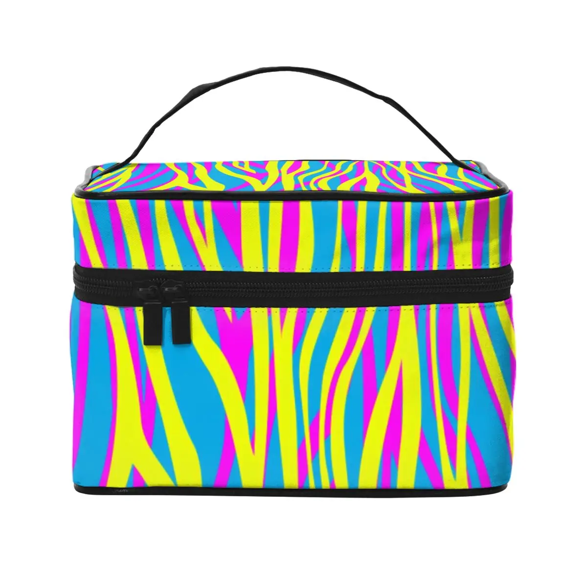 Colorful Zebra Stripes Cosmetic Bags Funky Animal Print For Girls Storage Organizers Large Capacity Traveling Makeup Pouch
Colorful Zebra Stripes Cosmetic Bags Funky Animal Print For Girls Storage Organizers Large Capacity Traveling Makeup Pouch