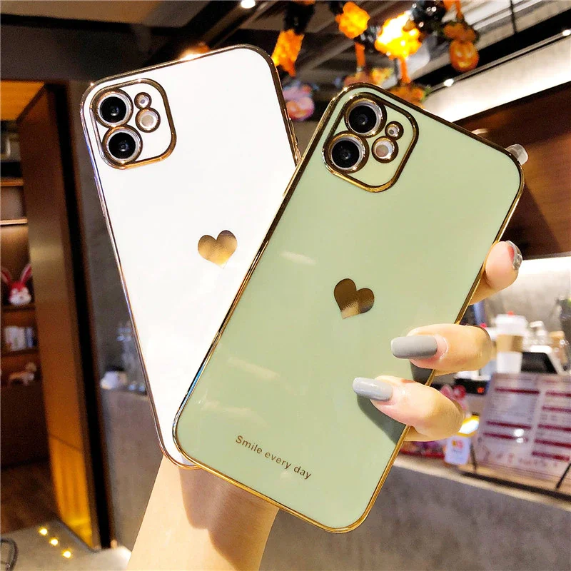Soft Silicone Camera Protective Back Cover Electroplated Love Heart Phone Case For Phone 12 Pro 11 Pro Max XR X XS Max 7 8 Plus
Soft Silicone Camera Protective Back Cover Electroplated Love Heart Phone Case For Phone 12 Pro 11 Pro Max XR X XS Max 7 8 Plus