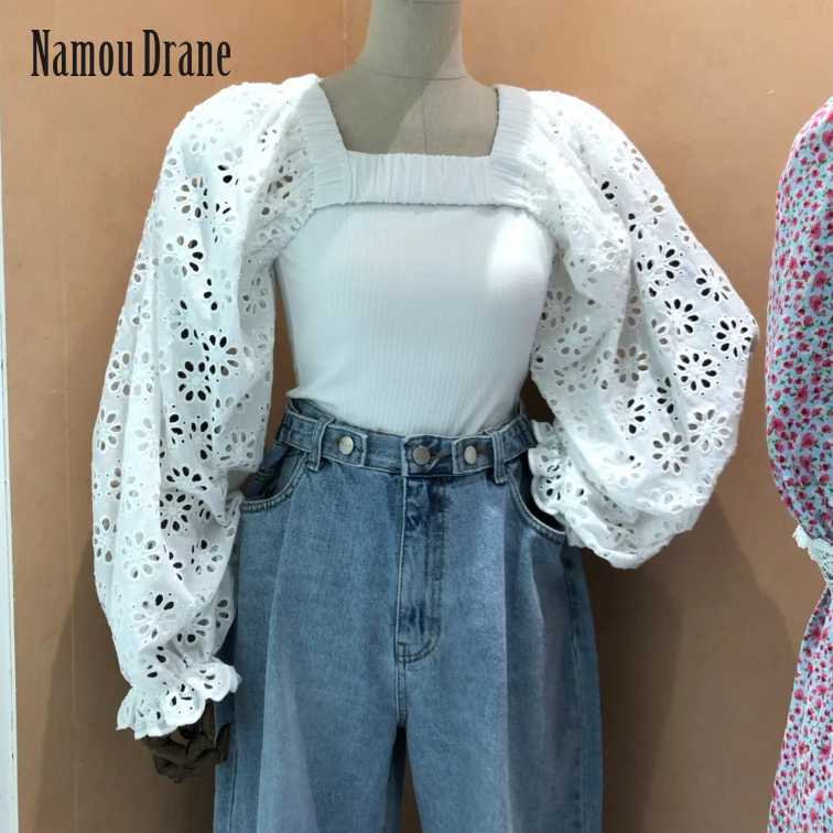 Женская кружевная блузка Namou Drane, кружевная блузка с квадратным вырезом, эластичная Короткая шаль, лето 2022
Женская кружевная блузка Namou Drane, кружевная блузка с квадратным вырезом, эластичная Короткая шаль, лето 2022