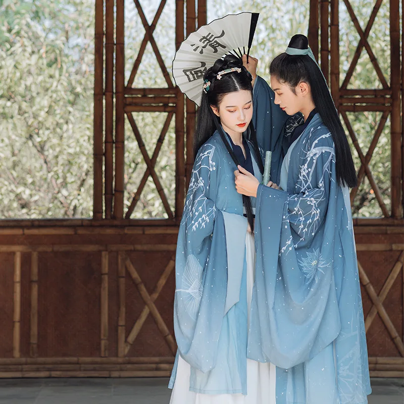 Women And Men Original Autumn New Chinese Style Traditional Fairy Hanfu Dress Oriental Vintage Ancient Flower Print Costume
Women And Men Original Autumn New Chinese Style Traditional Fairy Hanfu Dress Oriental Vintage Ancient Flower Print Costume