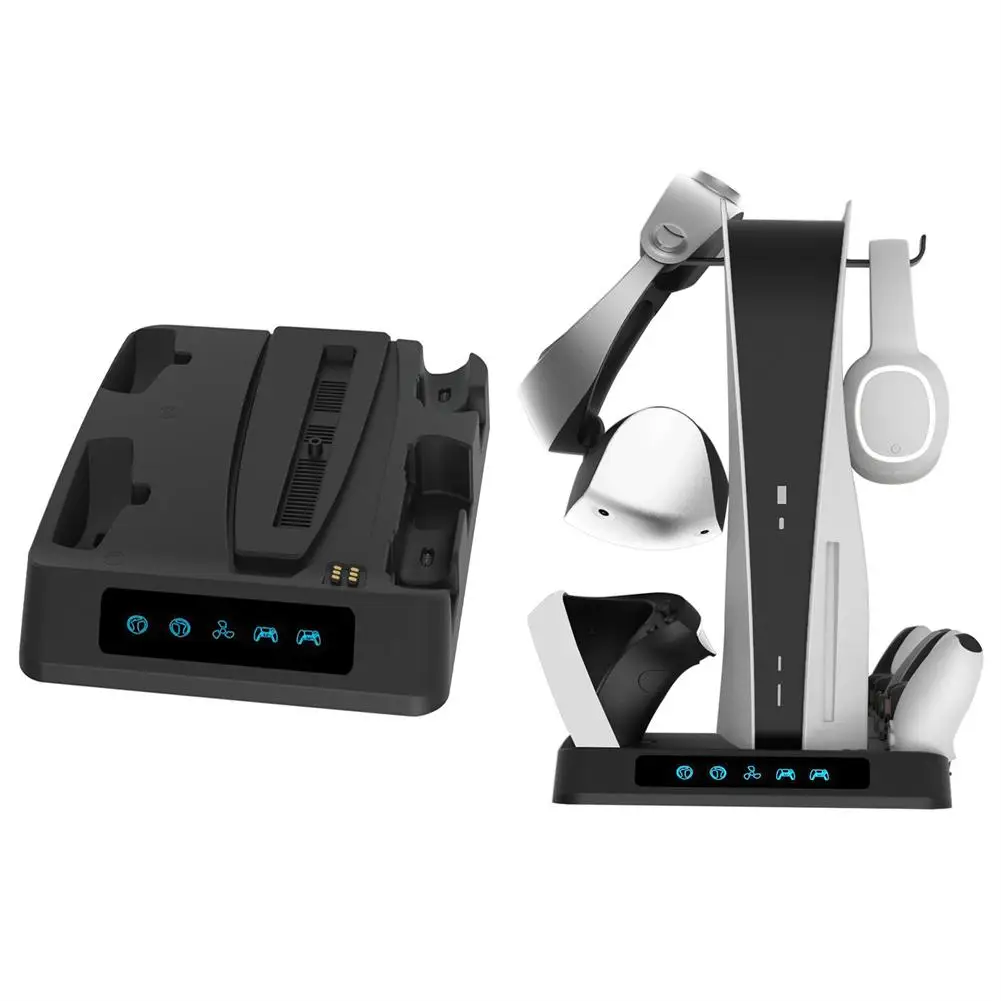 Heat Dissipation Base Handle Charging Station Dock Helmet Earphones Storage Rack Compatible For PSVR2 Game Accessories
Heat Dissipation Base Handle Charging Station Dock Helmet Earphones Storage Rack Compatible For PSVR2 Game Accessories