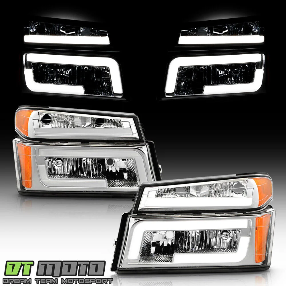 

Автомобильные аксессуары, лампы для фар головного света 2004-2012 для Chevy Колорадо | GMC, колокольные хромированные лампы для фар головного света, 4 шт.