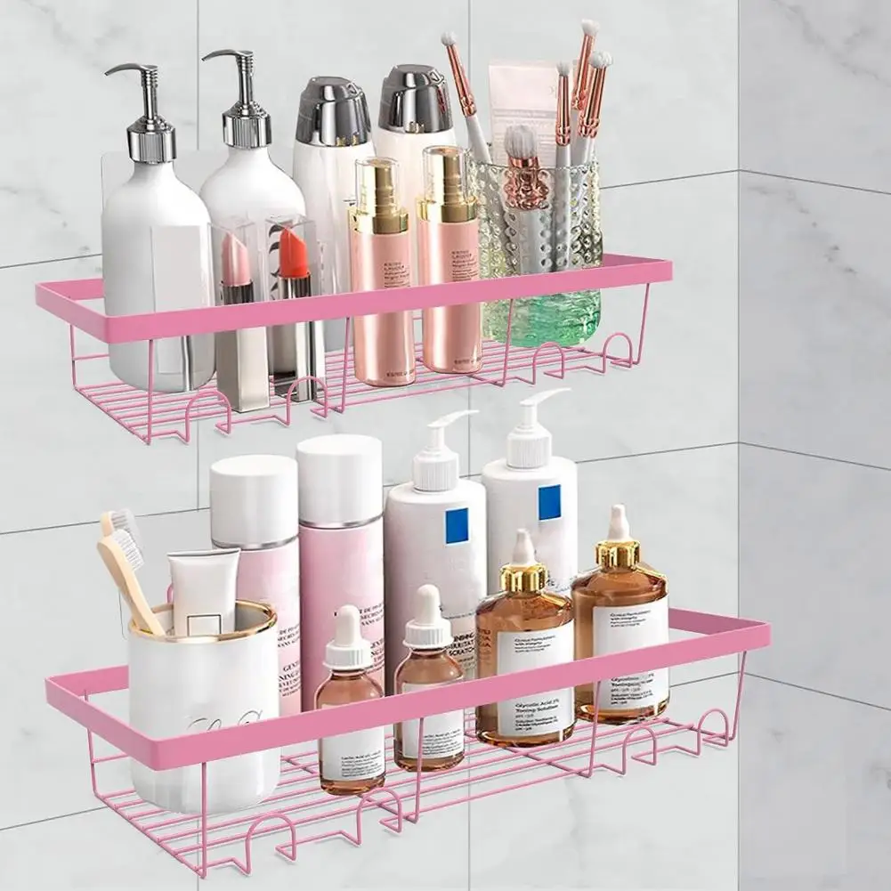 Rust-resistant Storage Rack Wall-mounted Carbon Steel Shower Caddy Organizer Shelf with Adhesive for Bathroom for Toiletries
Rust-resistant Storage Rack Wall-mounted Carbon Steel Shower Caddy Organizer Shelf with Adhesive for Bathroom for Toiletries