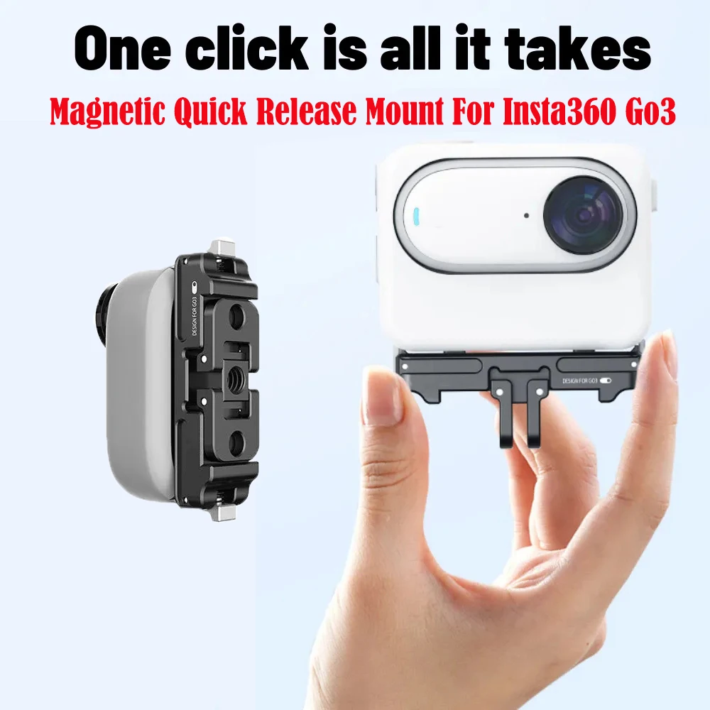 For Insta360 GO 3 Magnetic Quick Release Mount Adapter Aluminum uick-Release Removal Mount Protect Intsa360 GO3 Camera Accessory
For Insta360 GO 3 Magnetic Quick Release Mount Adapter Aluminum uick-Release Removal Mount Protect Intsa360 GO3 Camera Accessory